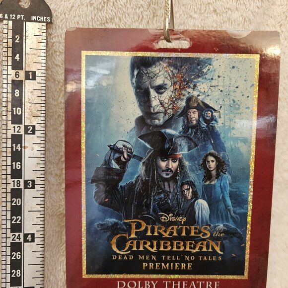 Pirates Caribbean world premiere 2017 Hollywood original guest pass ticket Depp - Picture 5 of 6